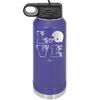 LOVE with Football and Helmet - Laser Engraved Stainless Steel Drinkware - 1889 -