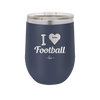 I Heart Football - Laser Engraved Stainless Steel Drinkware - 1890 -