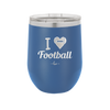I Heart Football - Laser Engraved Stainless Steel Drinkware - 1890 -