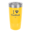 I Heart Football - Laser Engraved Stainless Steel Drinkware - 1890 -