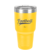 Football Text with Ball - Laser Engraved Stainless Steel Drinkware - 1891 -