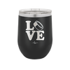 LOVE with Hockey Puck - Laser Engraved Stainless Steel Drinkware - 1895 -