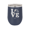 LOVE with Hockey Puck - Laser Engraved Stainless Steel Drinkware - 1895 -