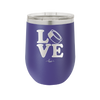 LOVE with Hockey Puck - Laser Engraved Stainless Steel Drinkware - 1895 -