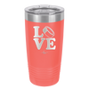 LOVE with Hockey Puck - Laser Engraved Stainless Steel Drinkware - 1895 -