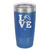 LOVE with Hockey Puck - Laser Engraved Stainless Steel Drinkware - 1895 -