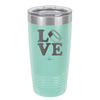 LOVE with Hockey Puck - Laser Engraved Stainless Steel Drinkware - 1895 -