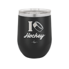 I Heart Hockey - Laser Engraved Stainless Steel Drinkware - 1896 -