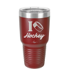 I Heart Hockey - Laser Engraved Stainless Steel Drinkware - 1896 -