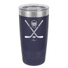 Hockey Crossed Sticks - Laser Engraved Stainless Steel Drinkware - 1897 -