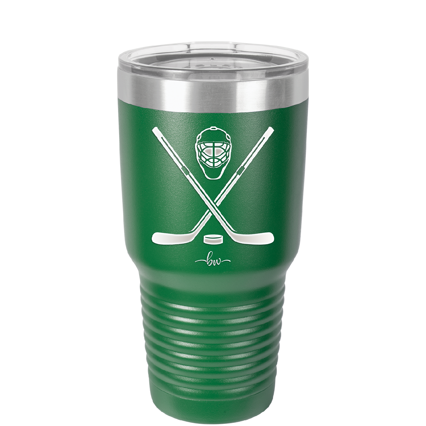 Hockey Crossed Sticks - Laser Engraved Stainless Steel Drinkware - 1897 -