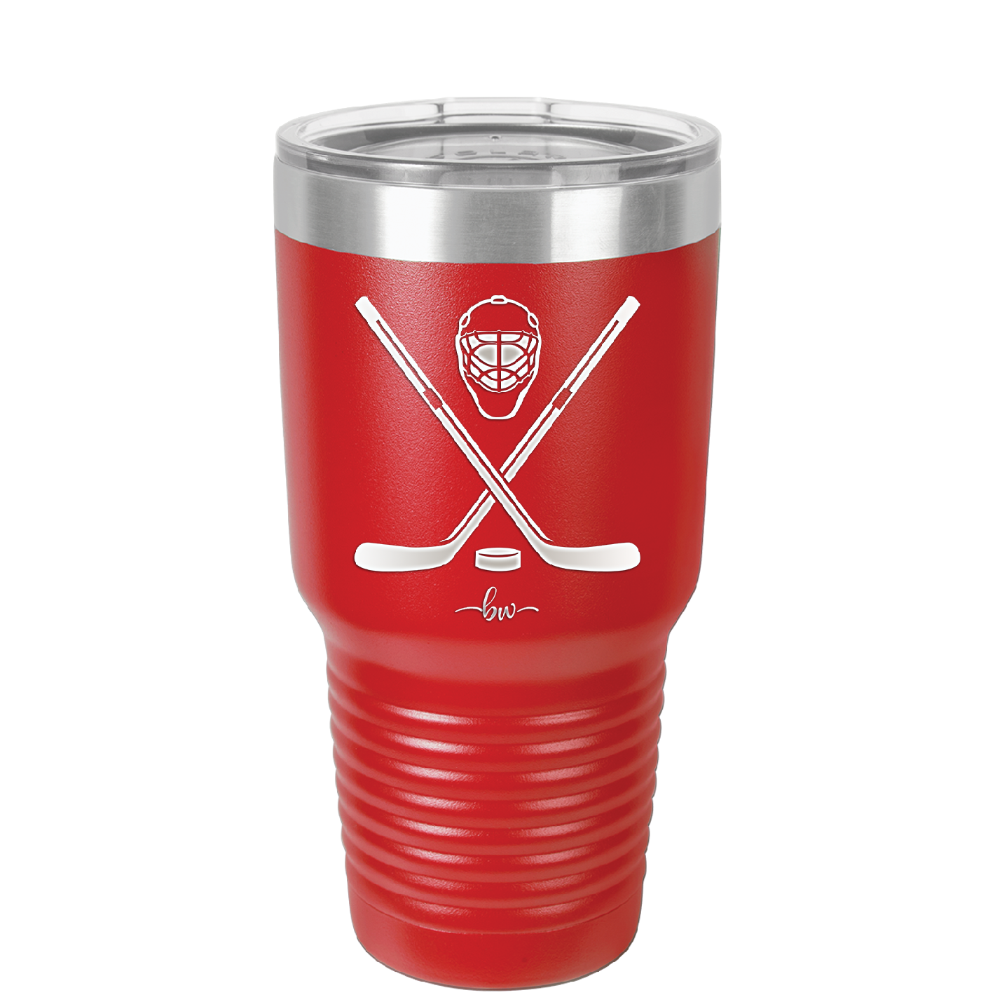 Hockey Crossed Sticks - Laser Engraved Stainless Steel Drinkware - 1897 -