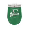 I Heart Lacrosse - Laser Engraved Stainless Steel Drinkware - 1901 -