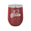 I Heart Lacrosse - Laser Engraved Stainless Steel Drinkware - 1901 -