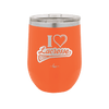 I Heart Lacrosse - Laser Engraved Stainless Steel Drinkware - 1901 -