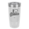 I Heart Lacrosse - Laser Engraved Stainless Steel Drinkware - 1901 -