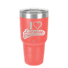 I Heart Lacrosse - Laser Engraved Stainless Steel Drinkware - 1901 -