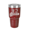 I Heart Lacrosse - Laser Engraved Stainless Steel Drinkware - 1901 -