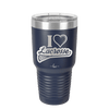 I Heart Lacrosse - Laser Engraved Stainless Steel Drinkware - 1901 -