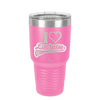 I Heart Lacrosse - Laser Engraved Stainless Steel Drinkware - 1901 -