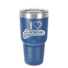 I Heart Lacrosse - Laser Engraved Stainless Steel Drinkware - 1901 -