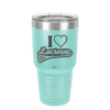 I Heart Lacrosse - Laser Engraved Stainless Steel Drinkware - 1901 -