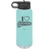 I Heart Lacrosse - Laser Engraved Stainless Steel Drinkware - 1901 -