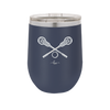 Lacrosse Crossed Sticks - Laser Engraved Stainless Steel Drinkware - 1902 -