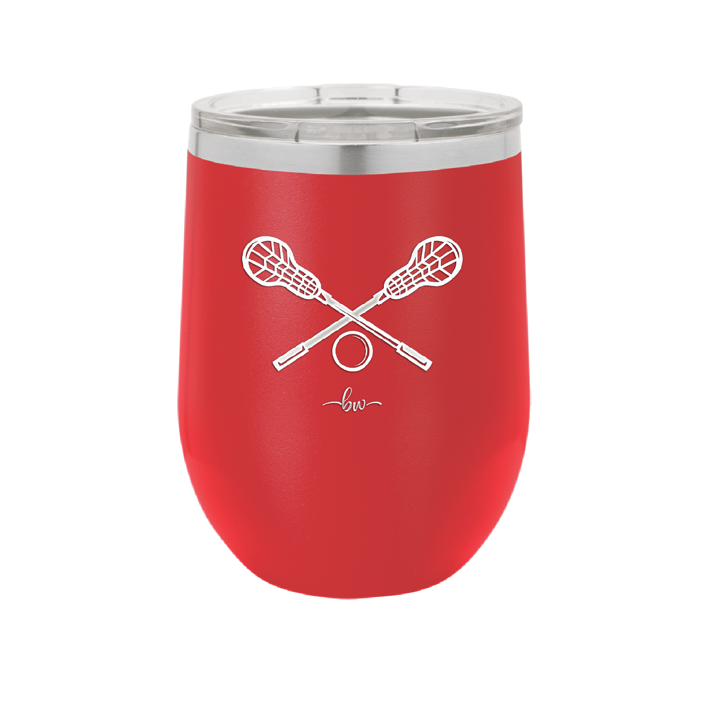 Lacrosse Crossed Sticks - Laser Engraved Stainless Steel Drinkware - 1902 -