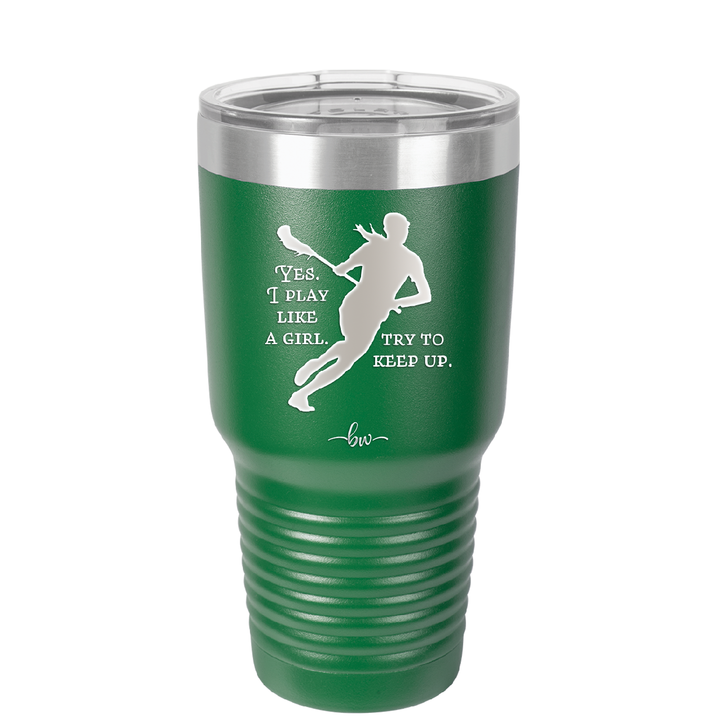 Yes I Play Like a Girl Try to Keep Up - Laser Engraved Stainless Steel Drinkware - 1905 -