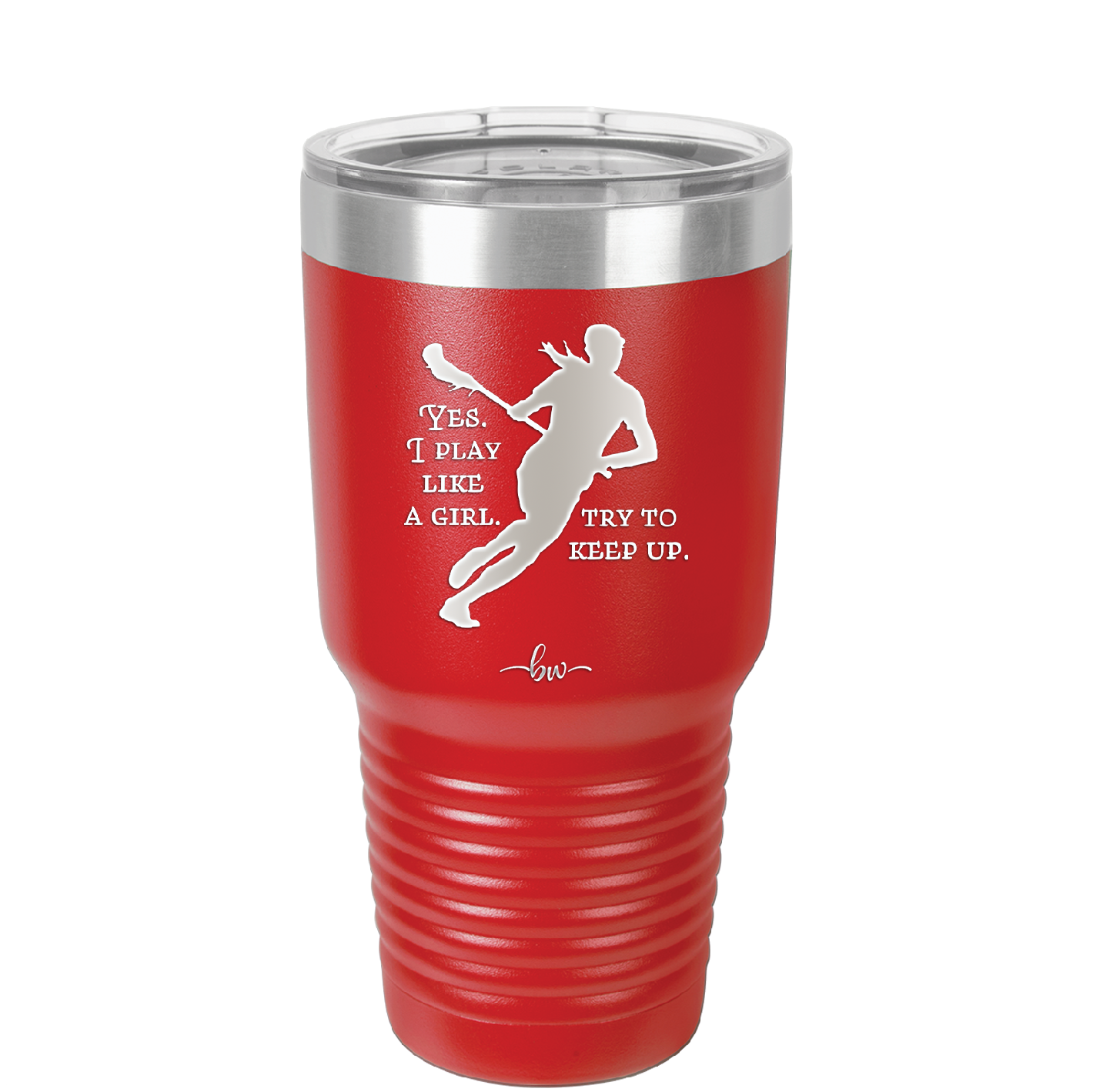 Yes I Play Like a Girl Try to Keep Up - Laser Engraved Stainless Steel Drinkware - 1905 -