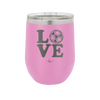 LOVE with Soccer Ball - Laser Engraved Stainless Steel Drinkware - 1908 -