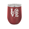 LOVE with Soccer Ball - Laser Engraved Stainless Steel Drinkware - 1908 -
