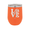 LOVE with Soccer Ball - Laser Engraved Stainless Steel Drinkware - 1908 -