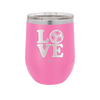 LOVE with Soccer Ball - Laser Engraved Stainless Steel Drinkware - 1908 -