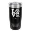 LOVE with Soccer Ball - Laser Engraved Stainless Steel Drinkware - 1908 -