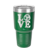 LOVE with Soccer Ball - Laser Engraved Stainless Steel Drinkware - 1908 -