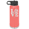 LOVE with Soccer Ball - Laser Engraved Stainless Steel Drinkware - 1908 -