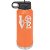 LOVE with Soccer Ball - Laser Engraved Stainless Steel Drinkware - 1908 -