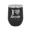 I Heart Soccer - Laser Engraved Stainless Steel Drinkware - 1909 -
