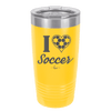 I Heart Soccer - Laser Engraved Stainless Steel Drinkware - 1909 -