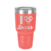 I Heart Soccer - Laser Engraved Stainless Steel Drinkware - 1909 -