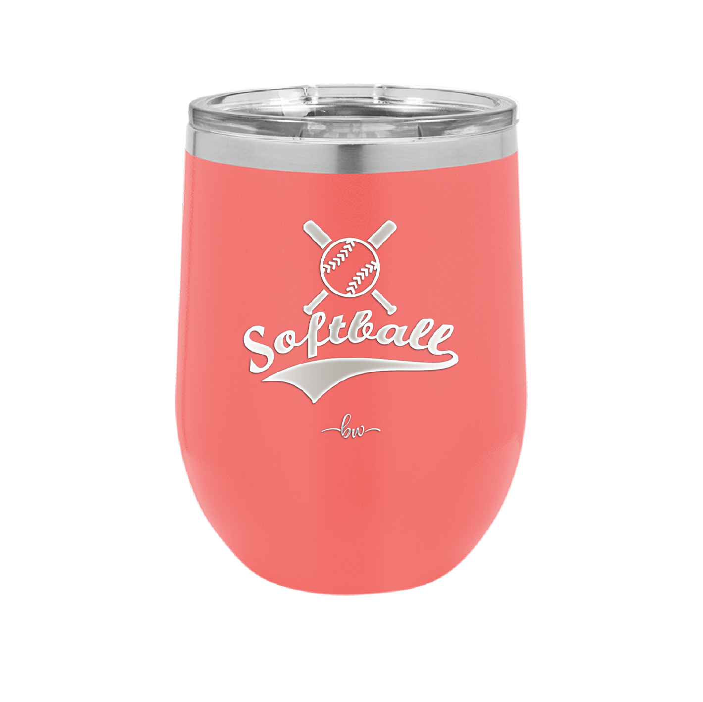 Softball with Bats and Ball - Laser Engraved Stainless Steel Drinkware - 1917 -