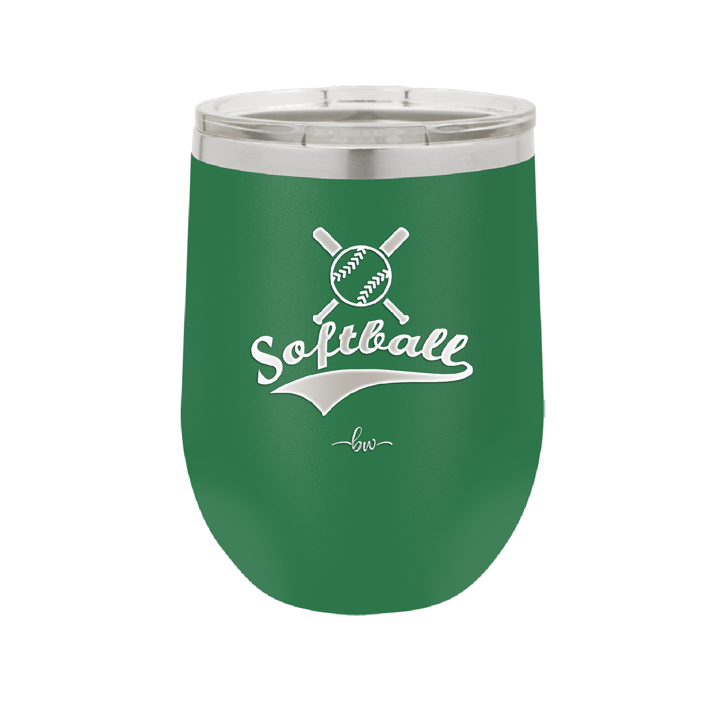 Softball with Bats and Ball - Laser Engraved Stainless Steel Drinkware - 1917 -
