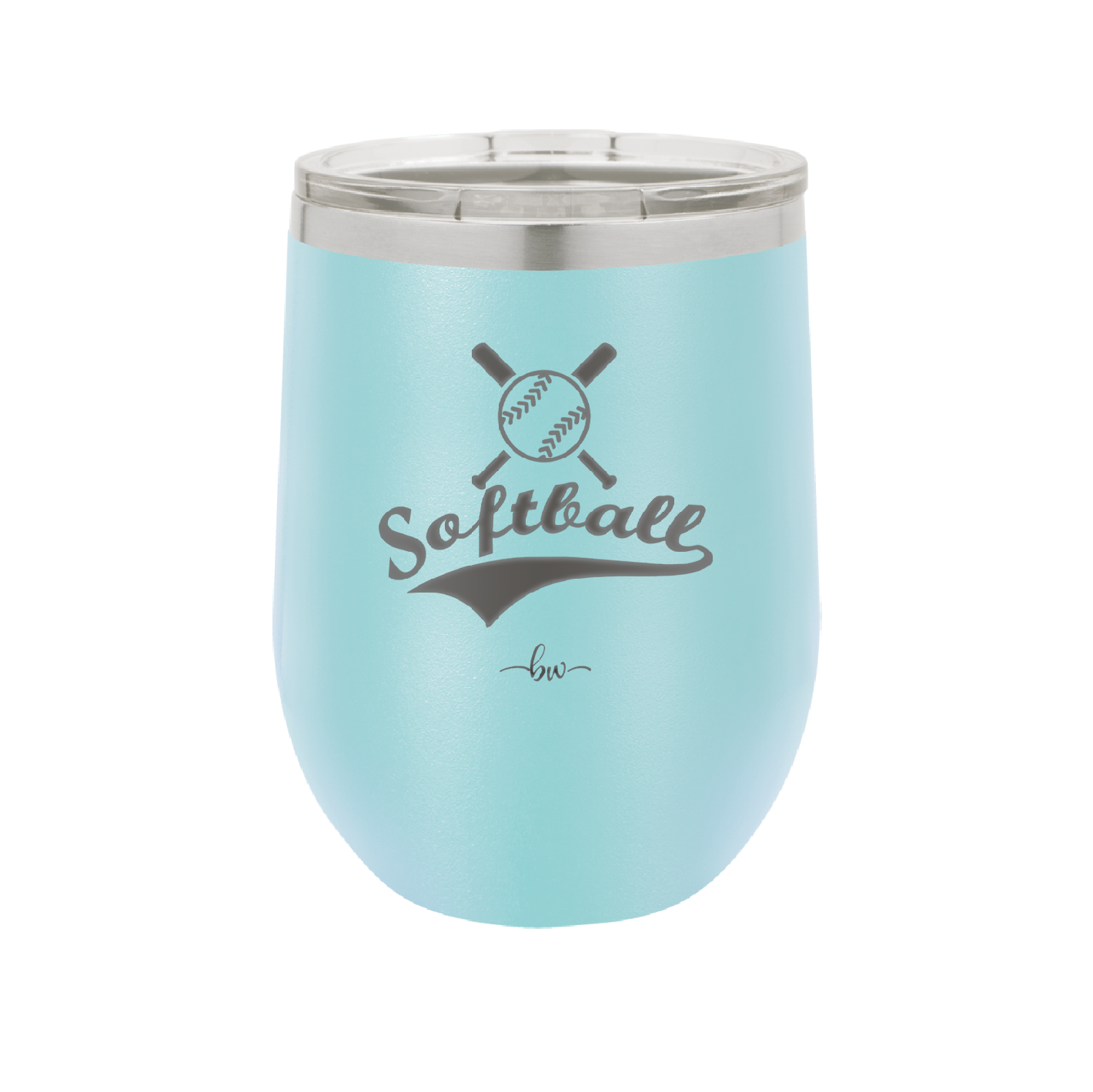 Softball with Bats and Ball - Laser Engraved Stainless Steel Drinkware - 1917 -