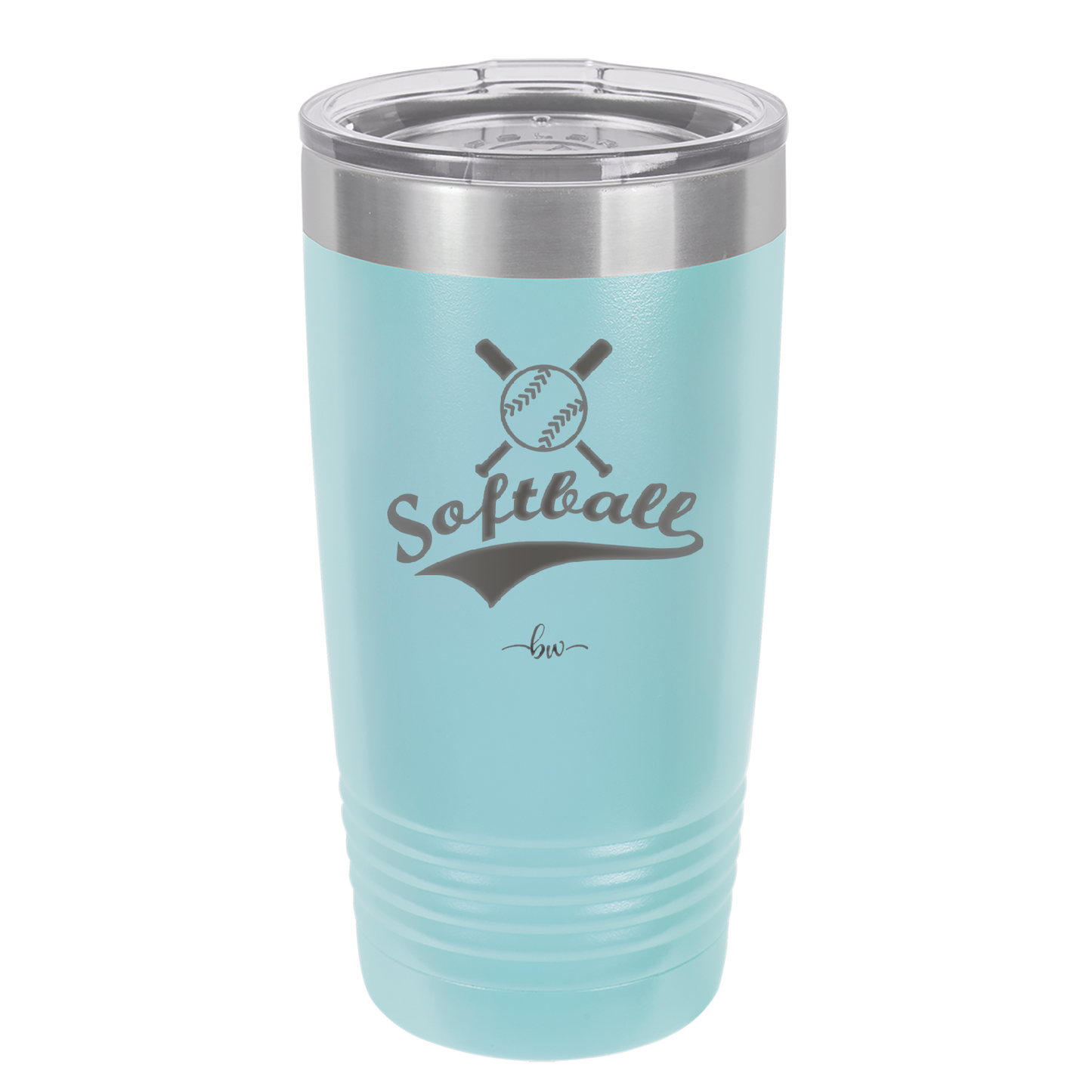 Softball with Bats and Ball - Laser Engraved Stainless Steel Drinkware - 1917 -