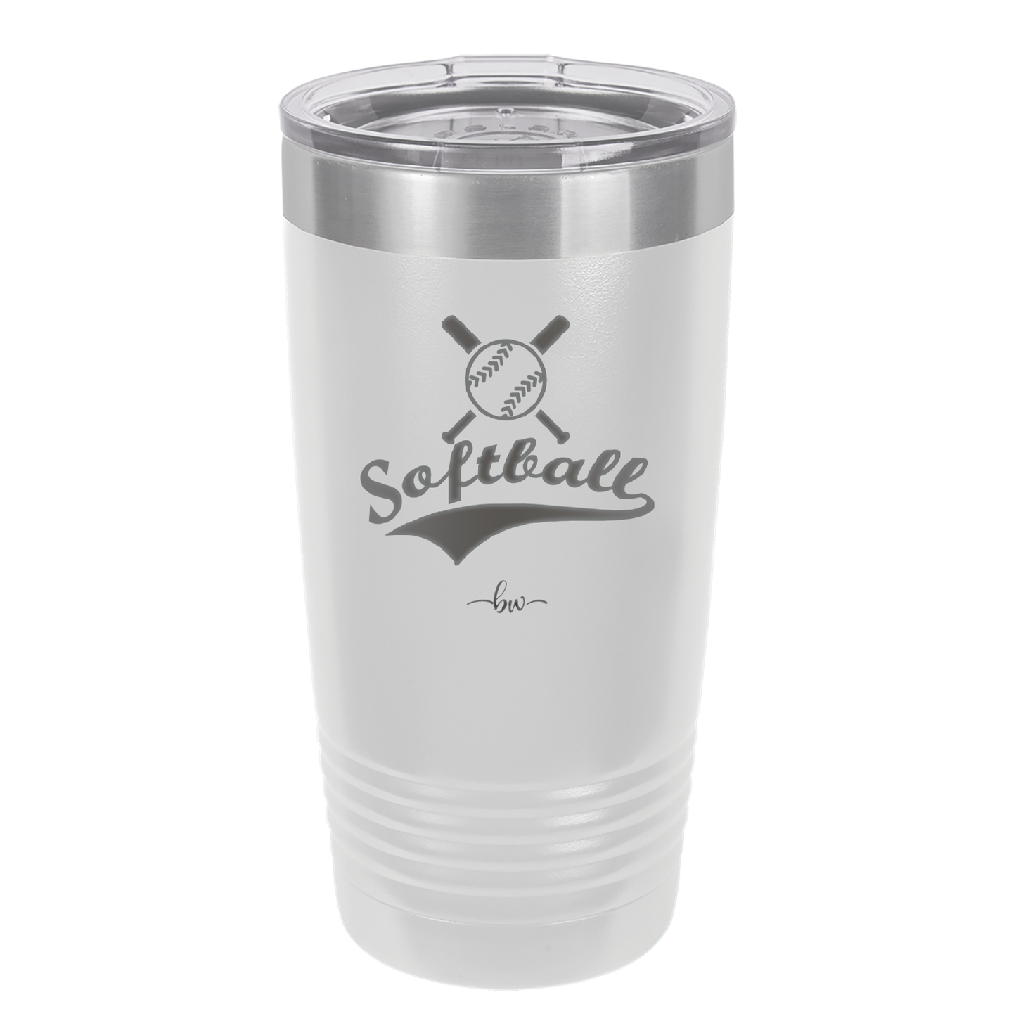 Softball with Bats and Ball - Laser Engraved Stainless Steel Drinkware - 1917 -