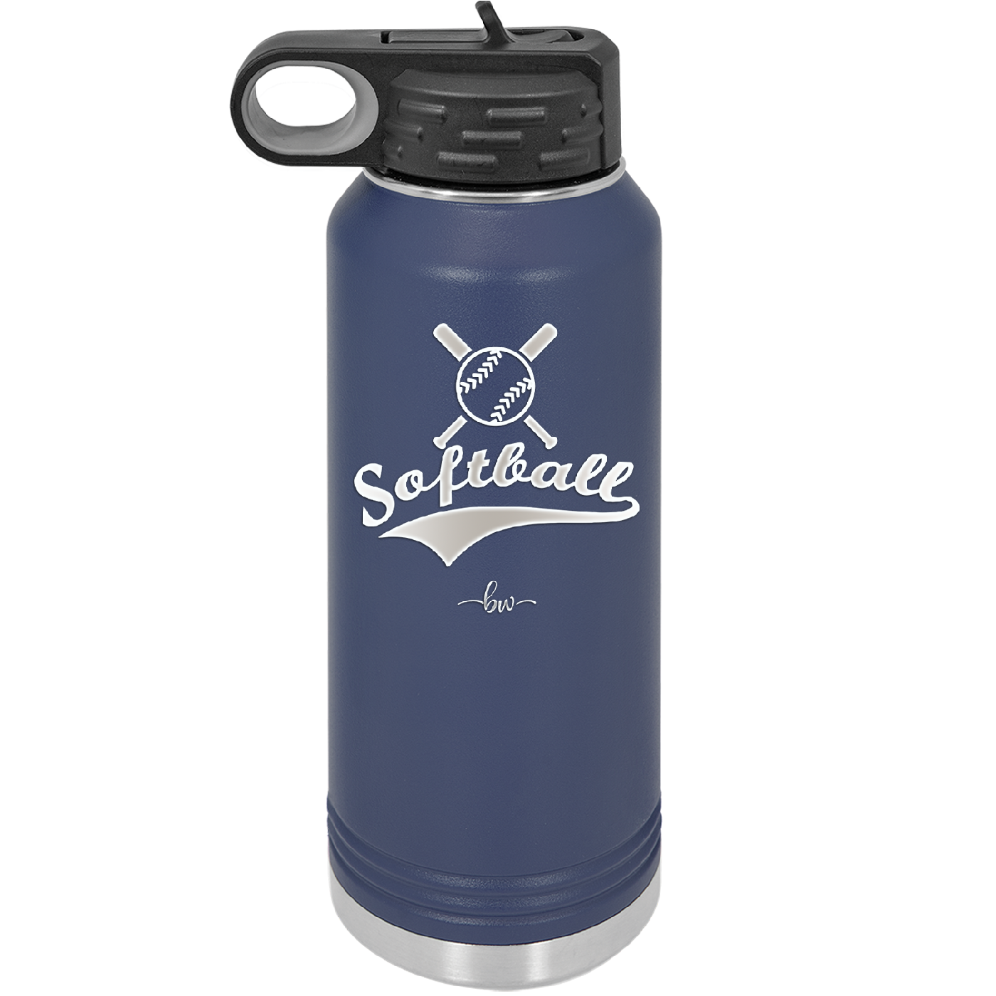 Softball with Bats and Ball - Laser Engraved Stainless Steel Drinkware - 1917 -