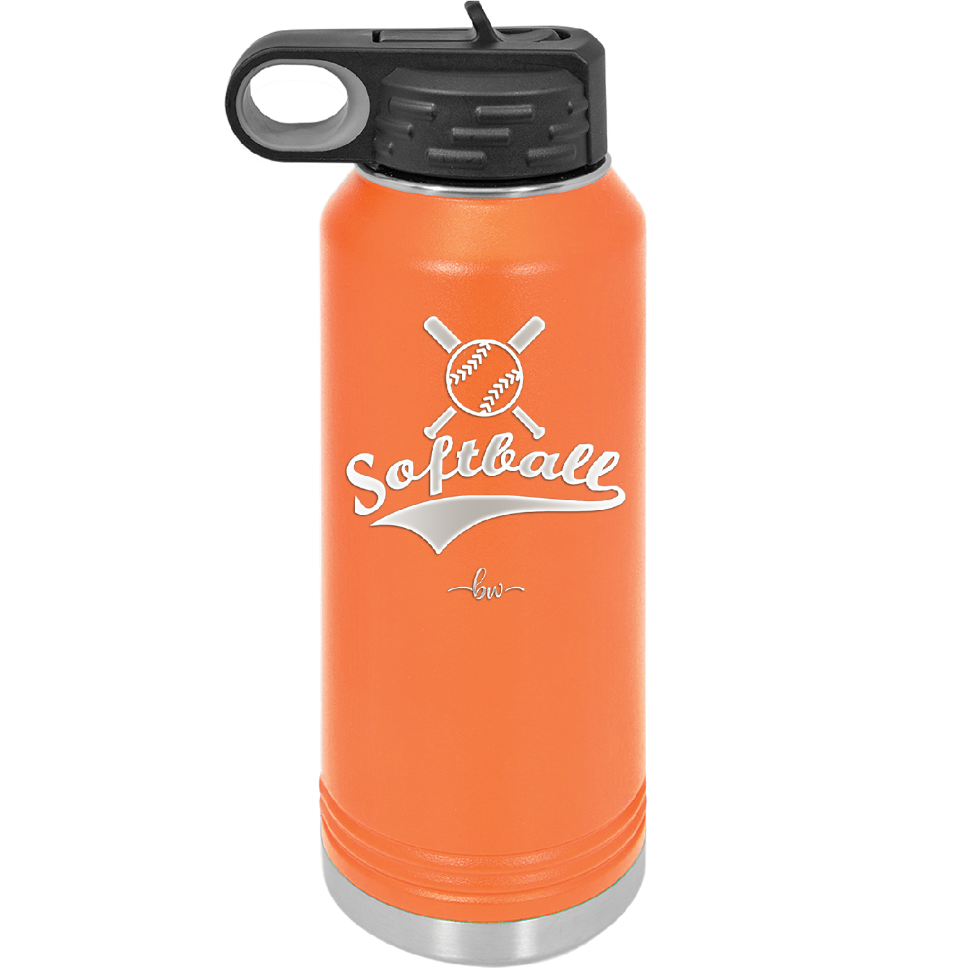 Softball with Bats and Ball - Laser Engraved Stainless Steel Drinkware - 1917 -