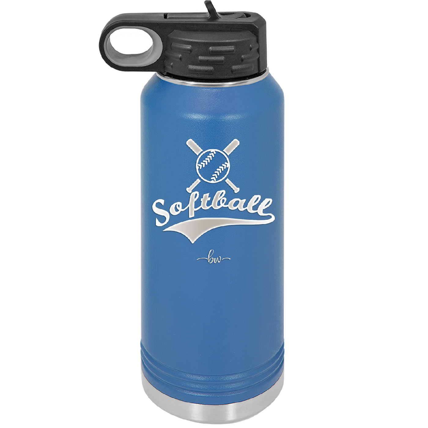 Softball with Bats and Ball - Laser Engraved Stainless Steel Drinkware - 1917 -